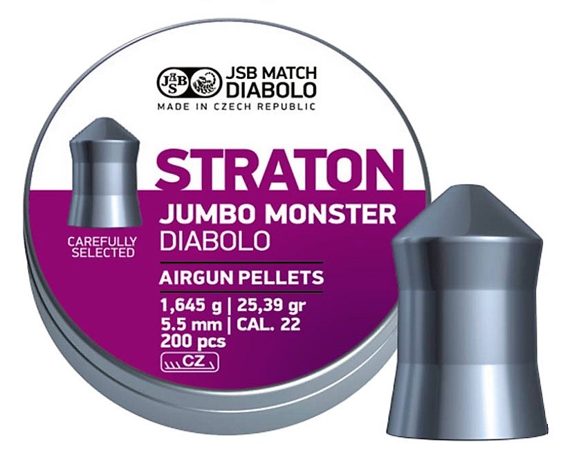 JSB Straton Jumbo Monster 5.50mm Airgun Pellets tin of 200